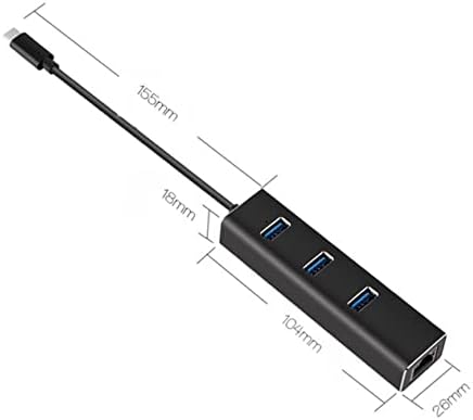 SOLUSTRE USB Хъб Концентратор с Type-c за прехвърляне на данни от телевизора с лаптоп Ethernet до Rj Mbps Портове Адаптер-hub